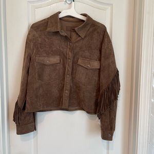 Suede Fringe Jacket